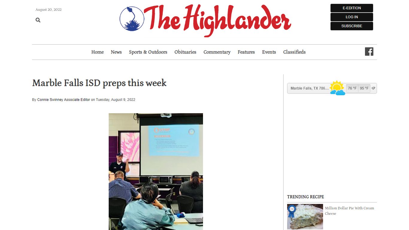 Marble Falls ISD preps this week | The Highlander | Marble Falls newspaper